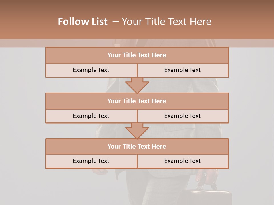 Brunette Briefcase Young PowerPoint Template