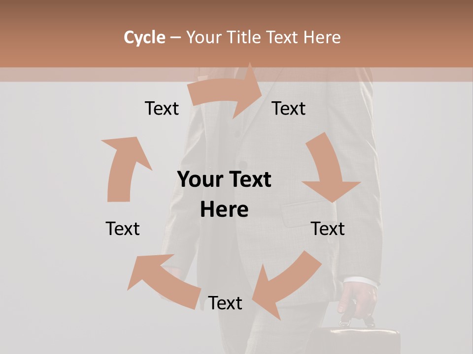 Brunette Briefcase Young PowerPoint Template