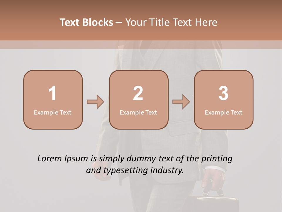 Brunette Briefcase Young PowerPoint Template