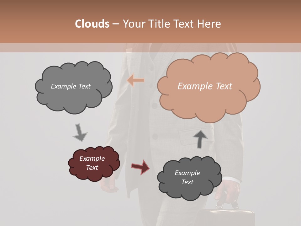 Brunette Briefcase Young PowerPoint Template