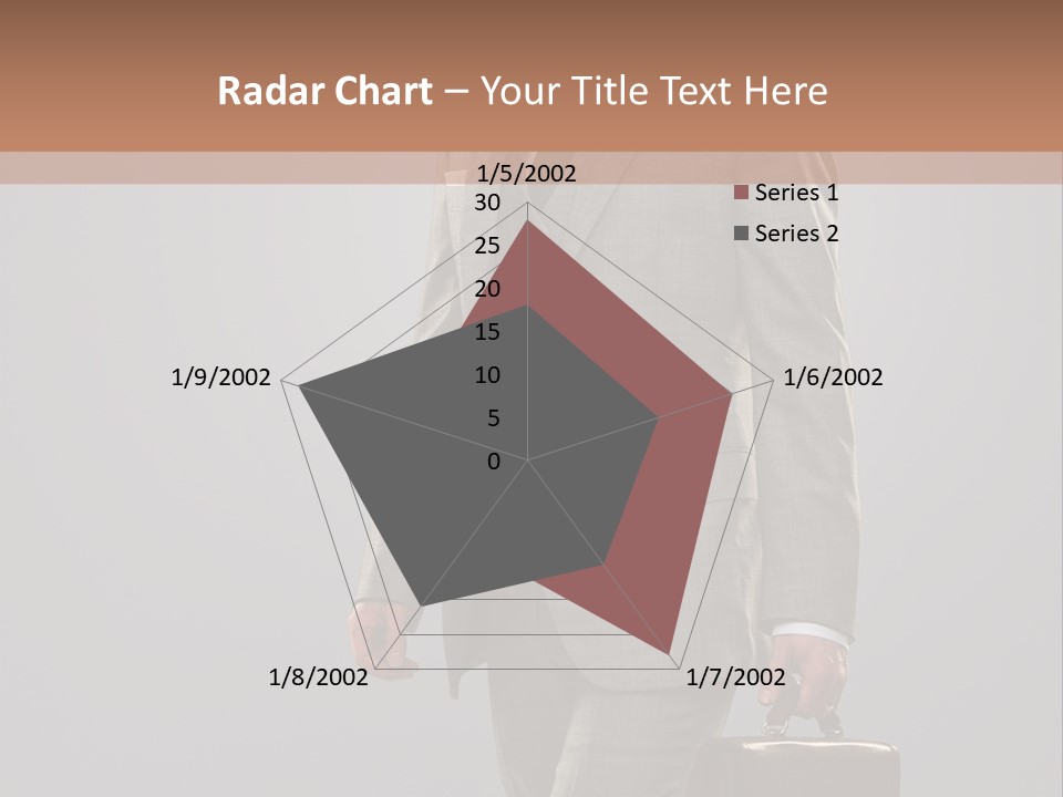 Brunette Briefcase Young PowerPoint Template