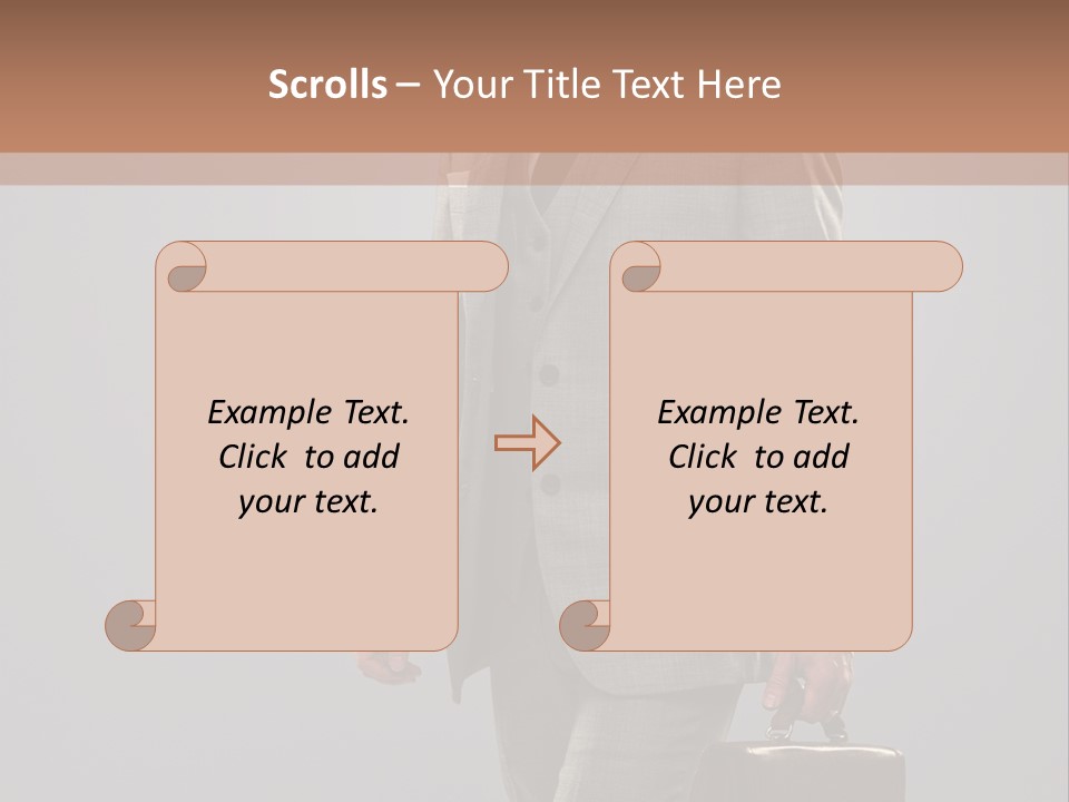 Brunette Briefcase Young PowerPoint Template