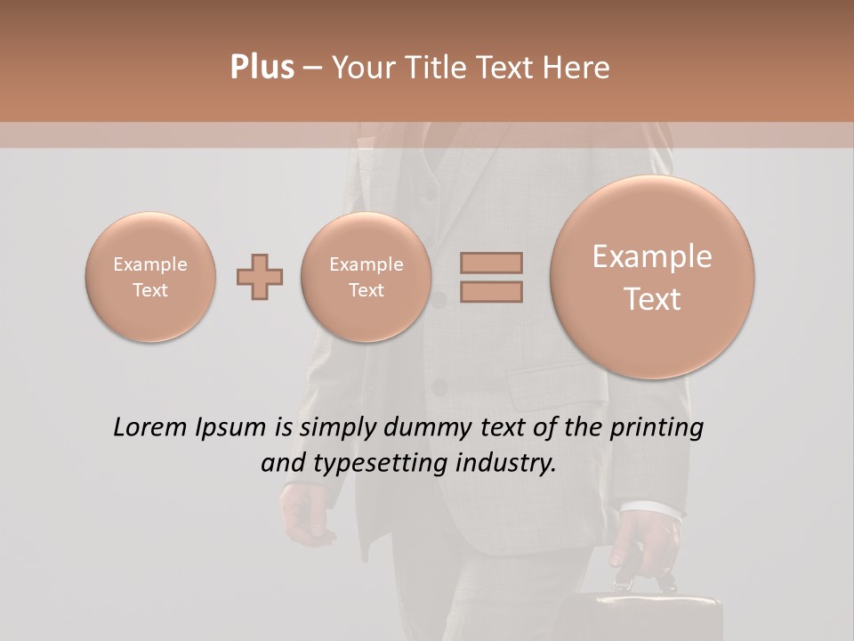 Brunette Briefcase Young PowerPoint Template