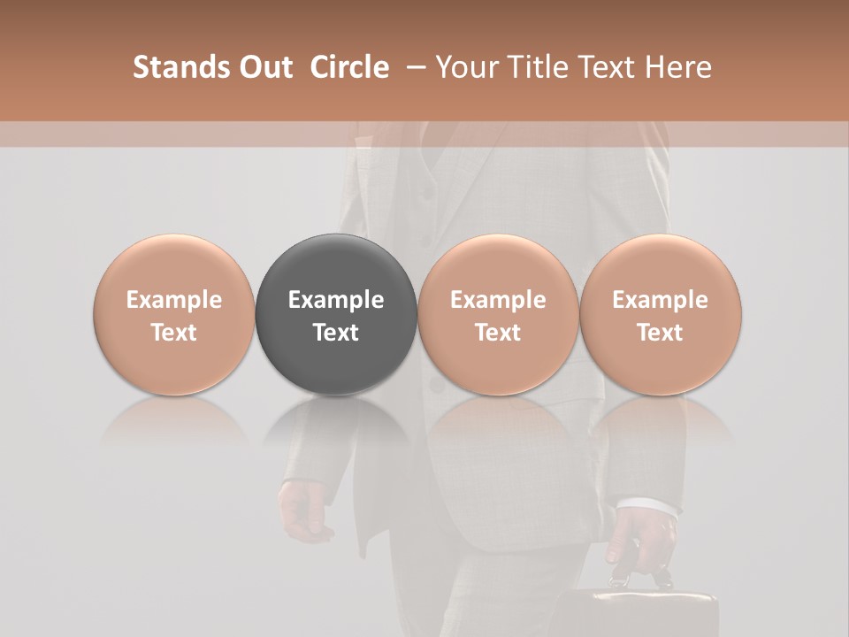 Brunette Briefcase Young PowerPoint Template