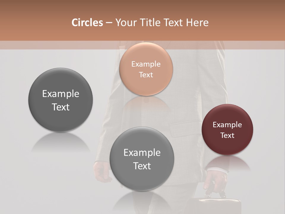 Brunette Briefcase Young PowerPoint Template