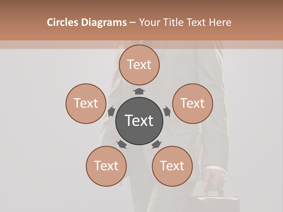 Brunette Briefcase Young PowerPoint Template