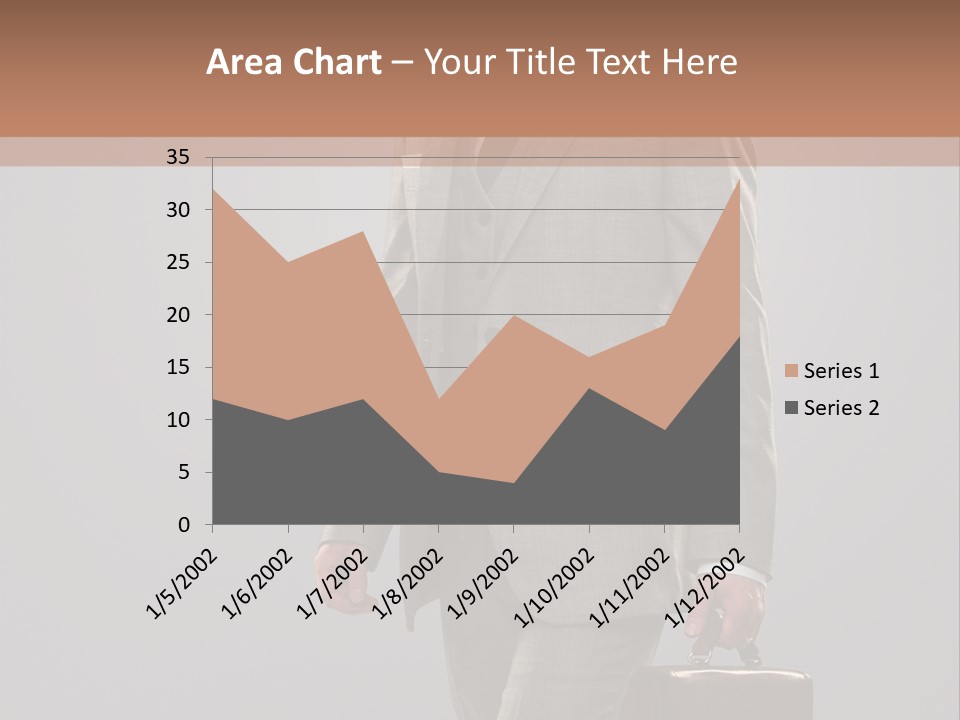 Brunette Briefcase Young PowerPoint Template