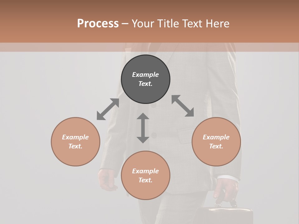 Brunette Briefcase Young PowerPoint Template