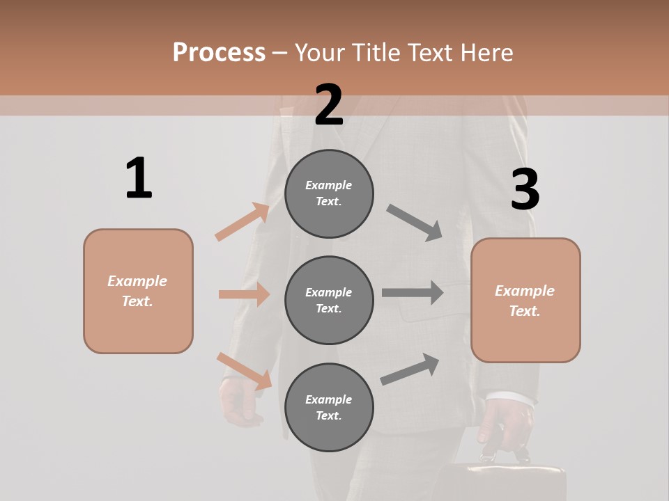 Brunette Briefcase Young PowerPoint Template