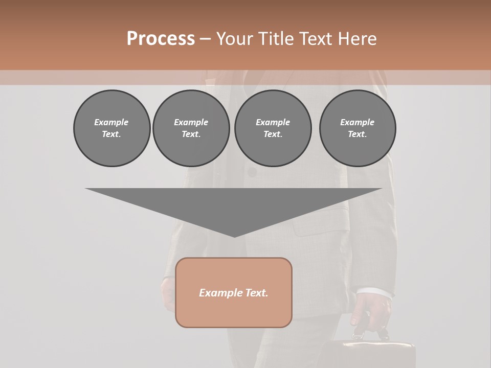 Brunette Briefcase Young PowerPoint Template