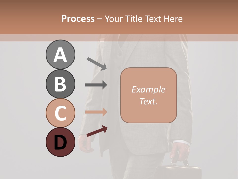 Brunette Briefcase Young PowerPoint Template