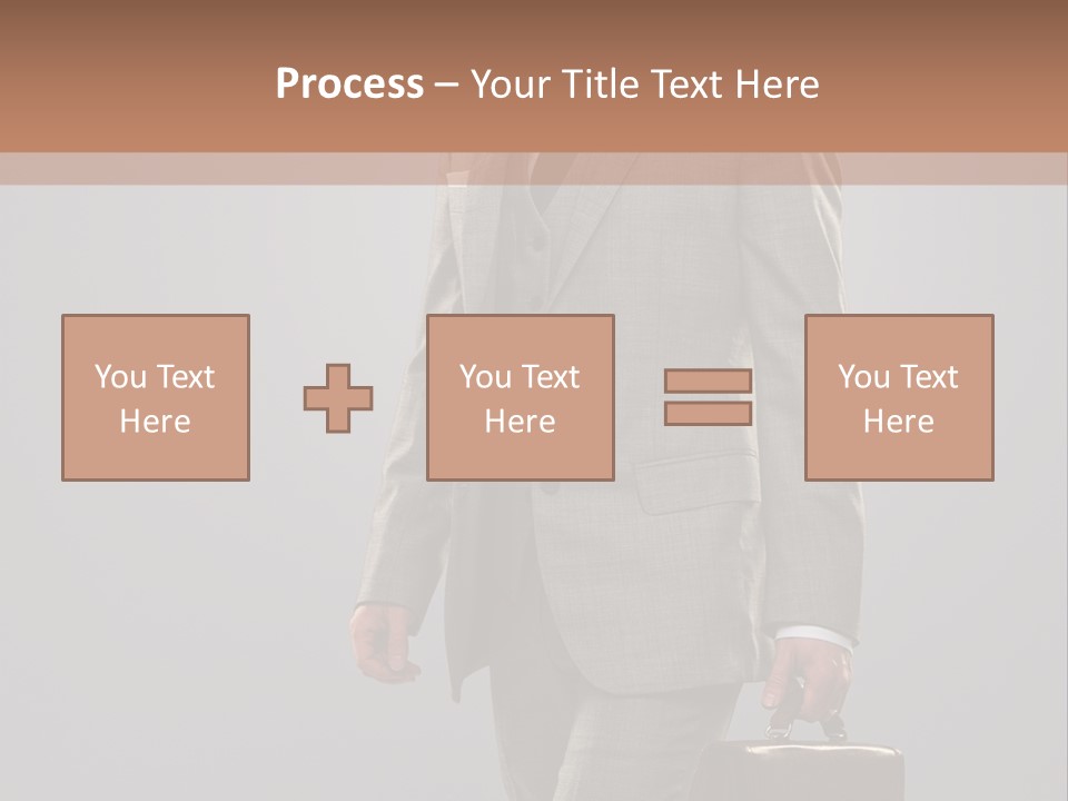 Brunette Briefcase Young PowerPoint Template