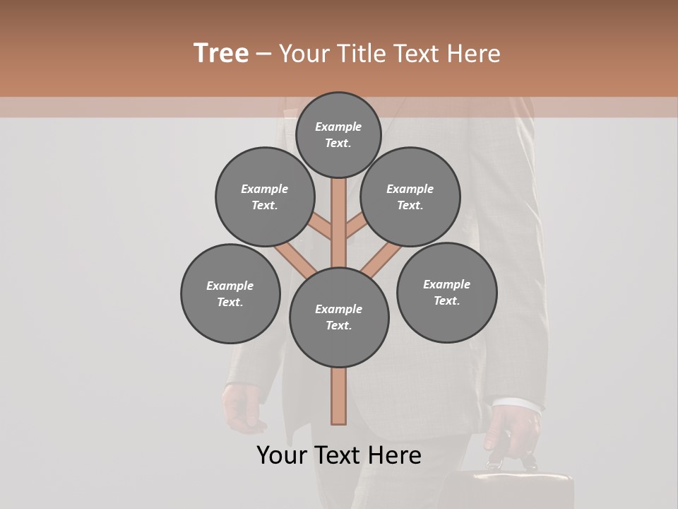 Brunette Briefcase Young PowerPoint Template