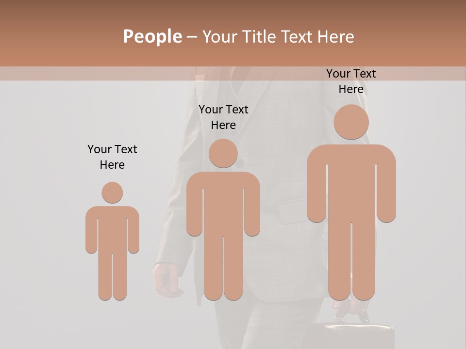 Brunette Briefcase Young PowerPoint Template