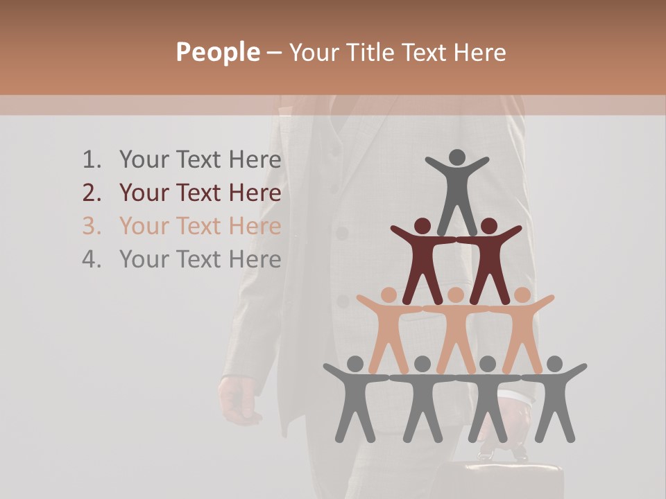 Brunette Briefcase Young PowerPoint Template