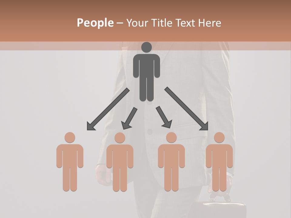 Brunette Briefcase Young PowerPoint Template