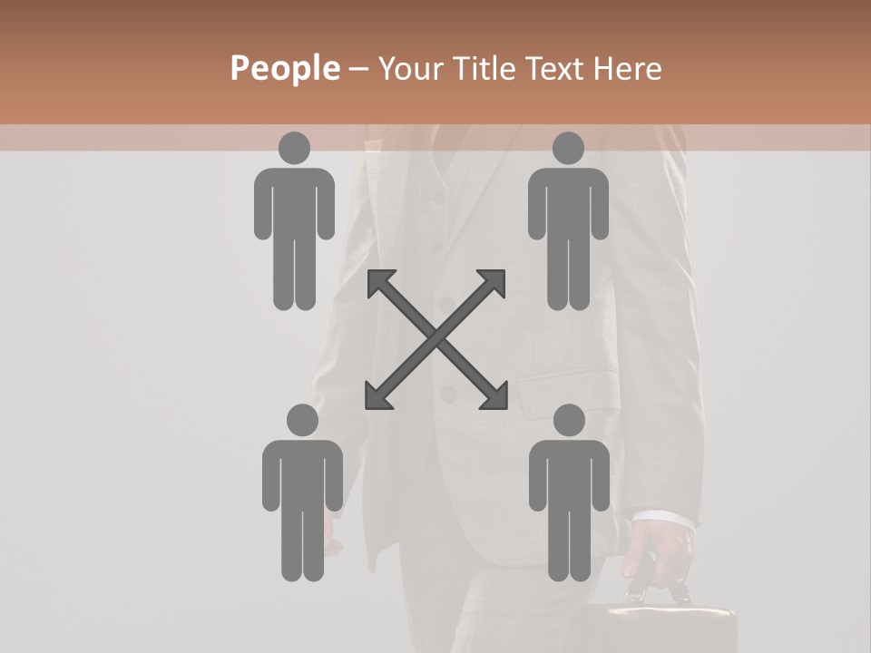 Brunette Briefcase Young PowerPoint Template