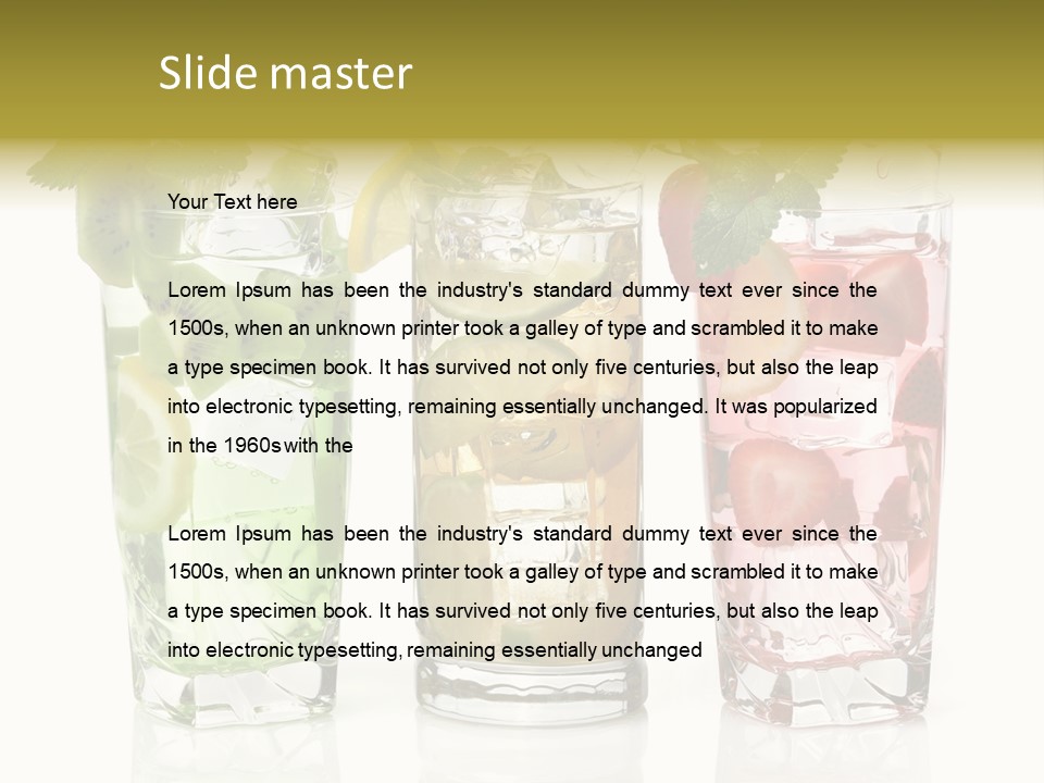 Assortment Fruit Refreshment PowerPoint Template