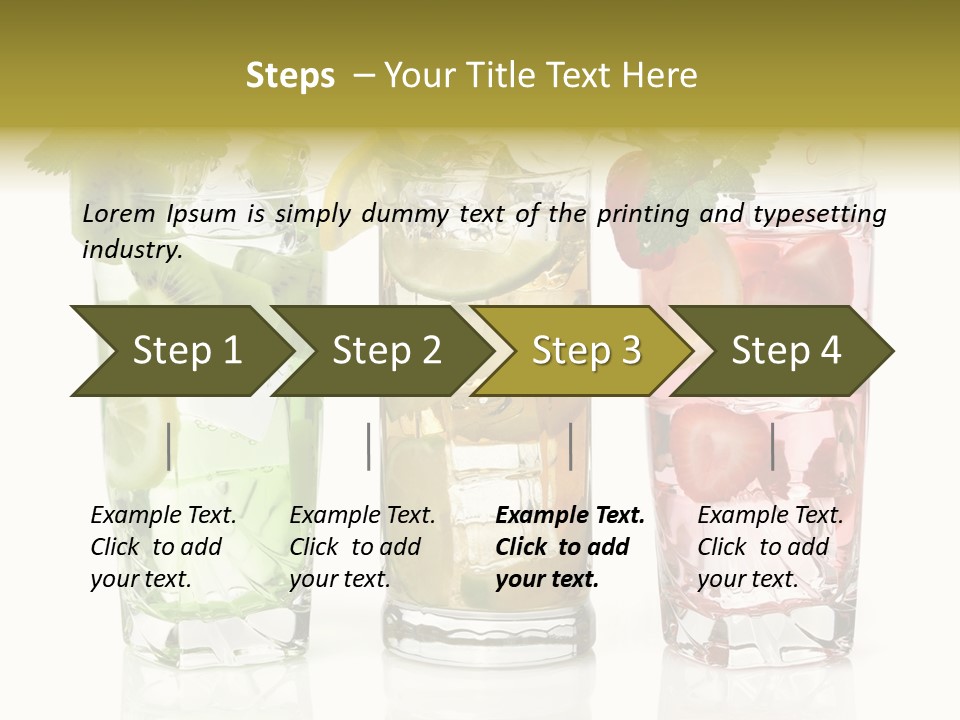 Assortment Fruit Refreshment PowerPoint Template