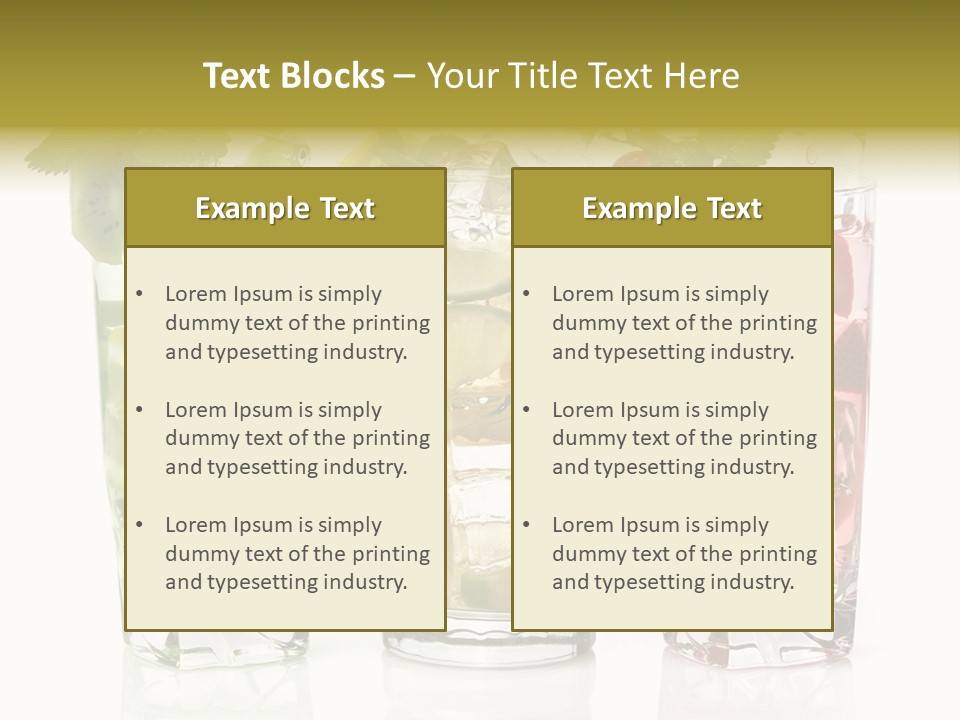 Assortment Fruit Refreshment PowerPoint Template