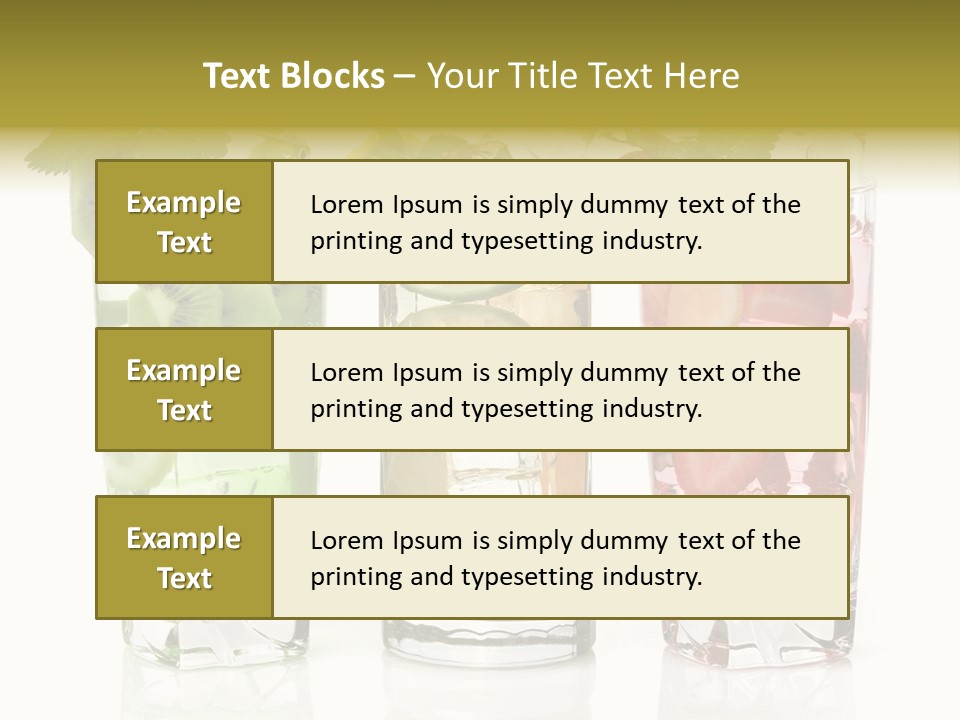 Assortment Fruit Refreshment PowerPoint Template