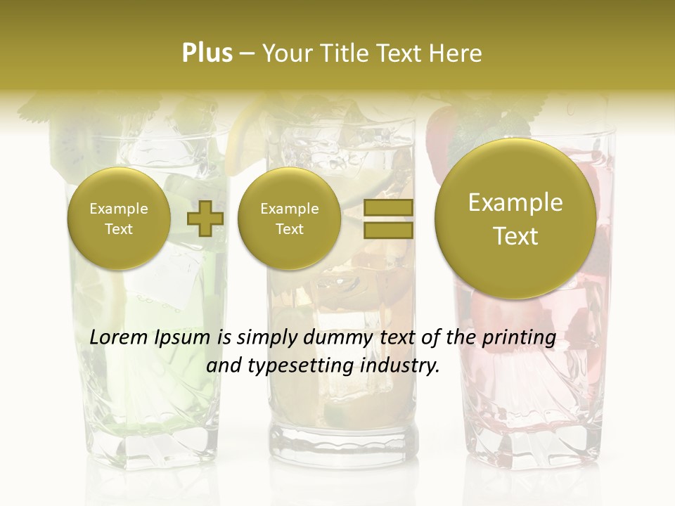 Assortment Fruit Refreshment PowerPoint Template