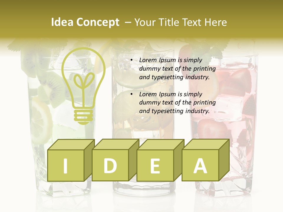 Assortment Fruit Refreshment PowerPoint Template