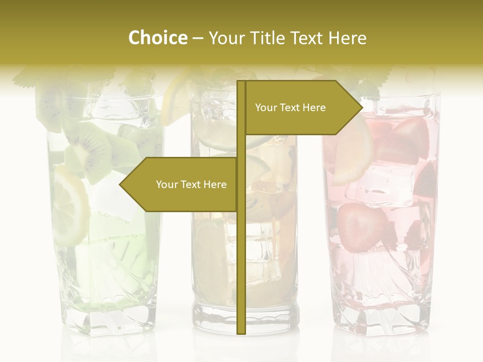 Assortment Fruit Refreshment PowerPoint Template