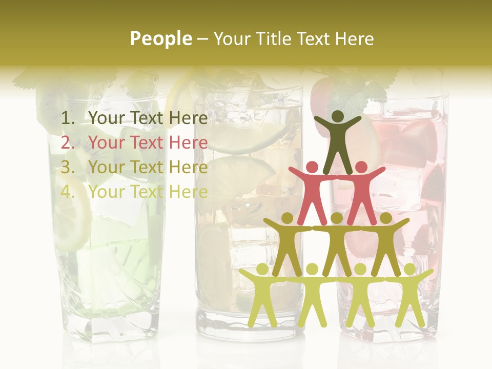 Assortment Fruit Refreshment PowerPoint Template