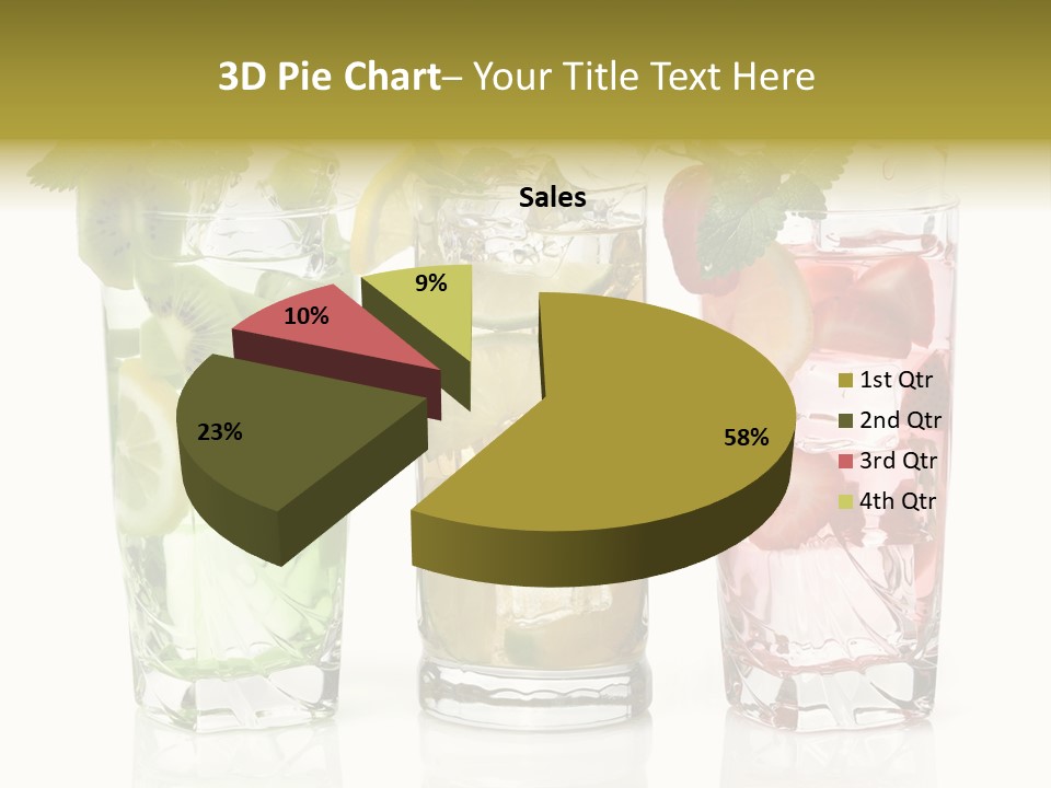 Assortment Fruit Refreshment PowerPoint Template