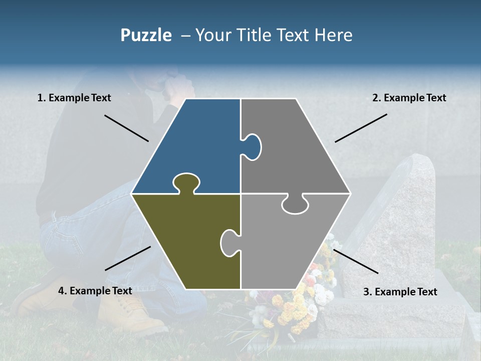 Outdoor Lonely Burial Ground Marble PowerPoint Template