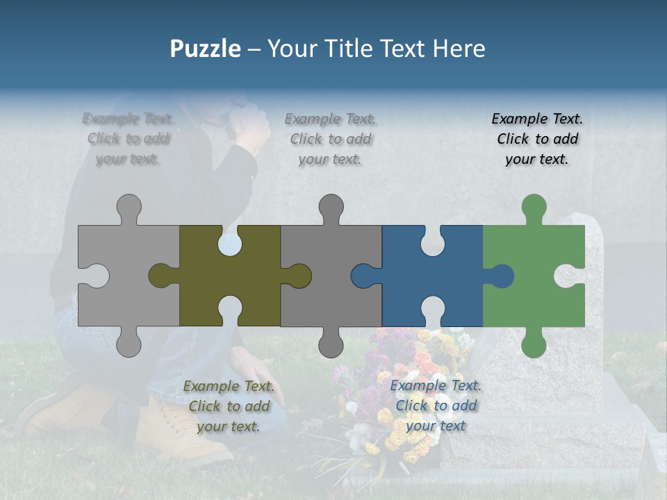 Outdoor Lonely Burial Ground Marble PowerPoint Template