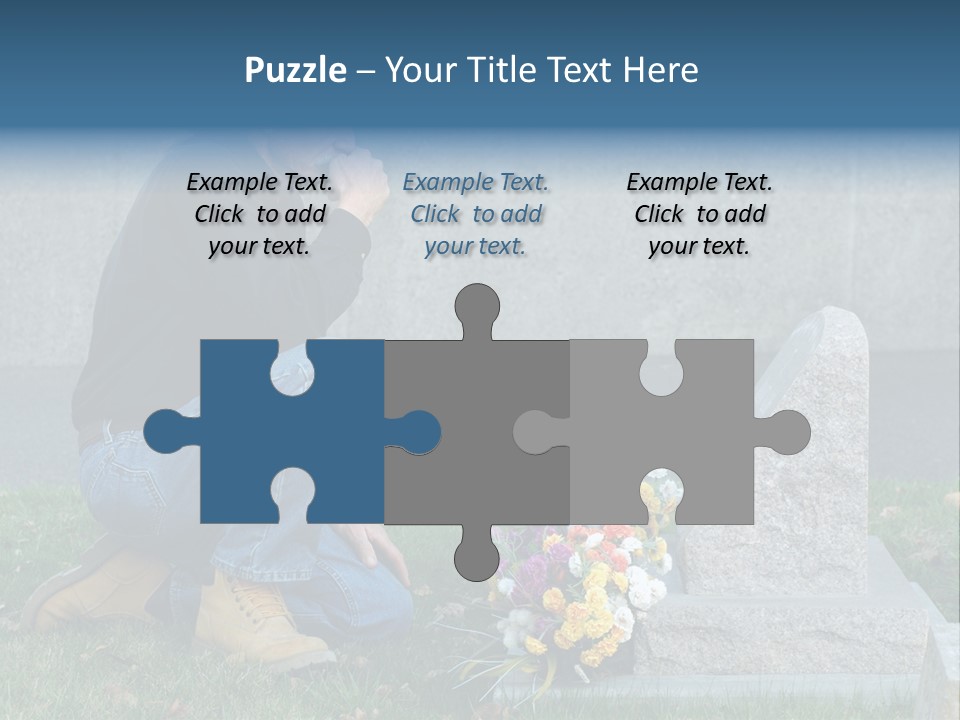 Outdoor Lonely Burial Ground Marble PowerPoint Template