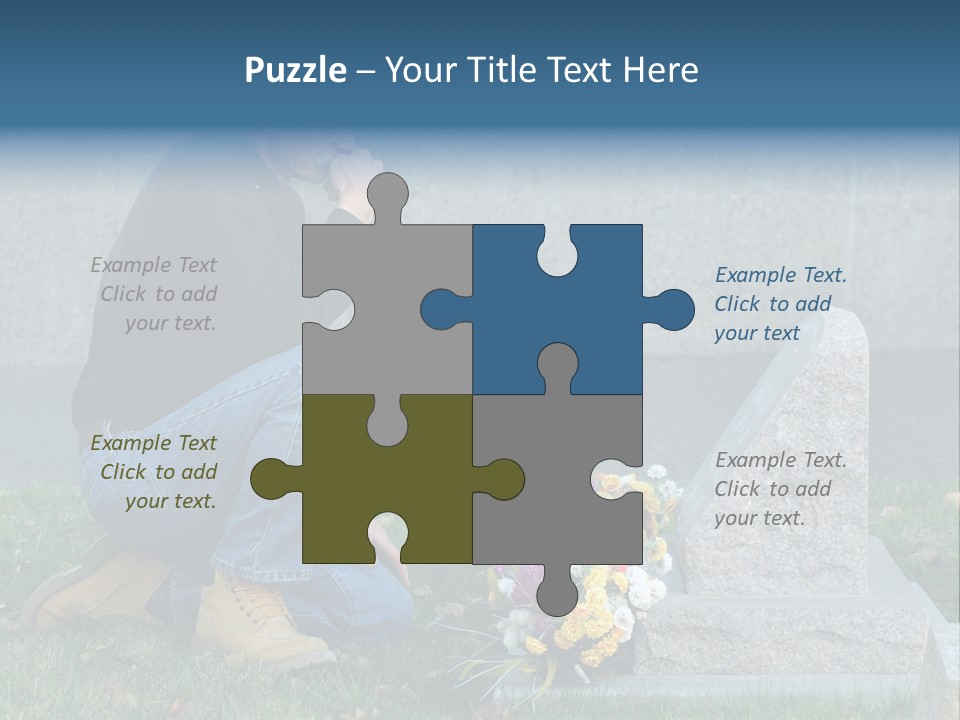 Outdoor Lonely Burial Ground Marble PowerPoint Template