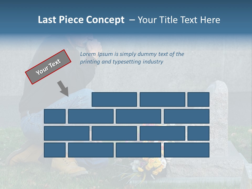 Outdoor Lonely Burial Ground Marble PowerPoint Template