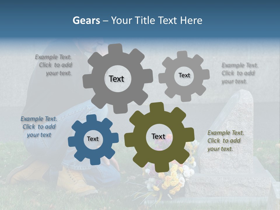 Outdoor Lonely Burial Ground Marble PowerPoint Template