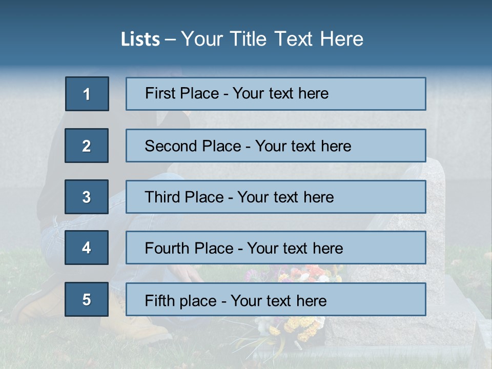 Outdoor Lonely Burial Ground Marble PowerPoint Template