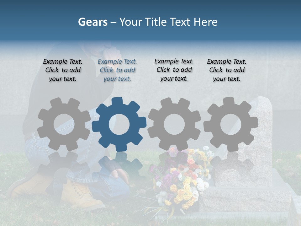 Outdoor Lonely Burial Ground Marble PowerPoint Template