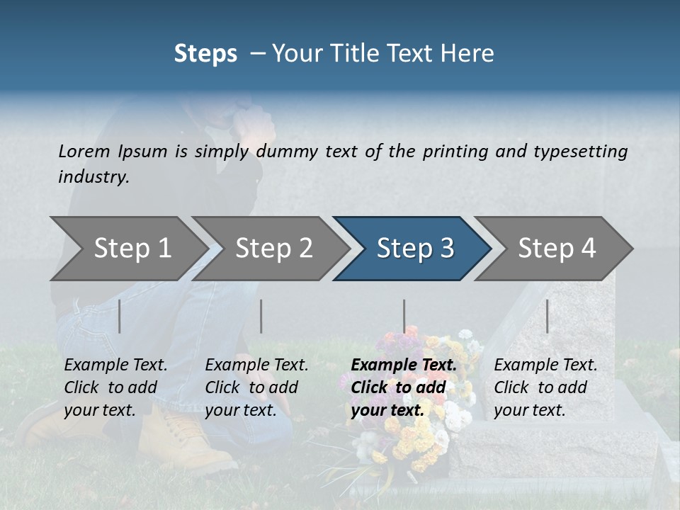 Outdoor Lonely Burial Ground Marble PowerPoint Template