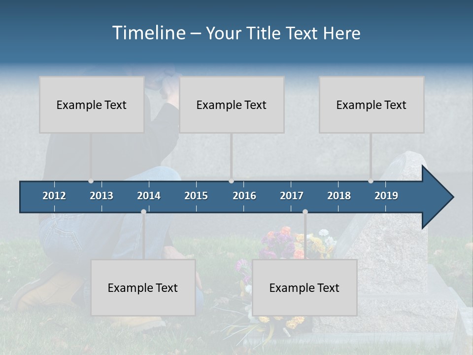 Outdoor Lonely Burial Ground Marble PowerPoint Template