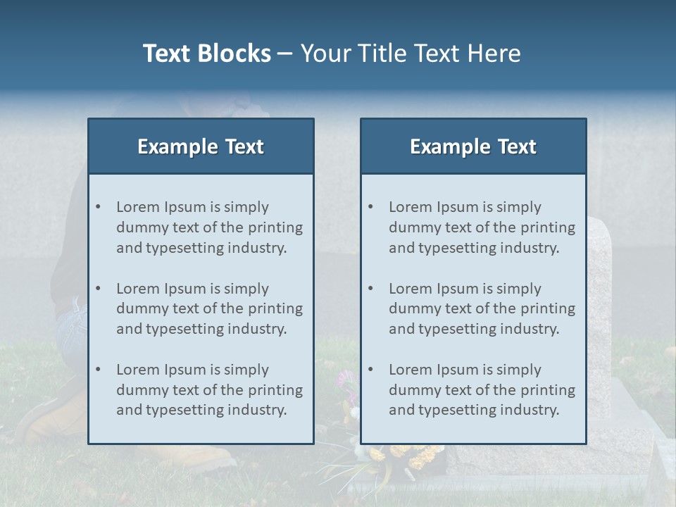 Outdoor Lonely Burial Ground Marble PowerPoint Template