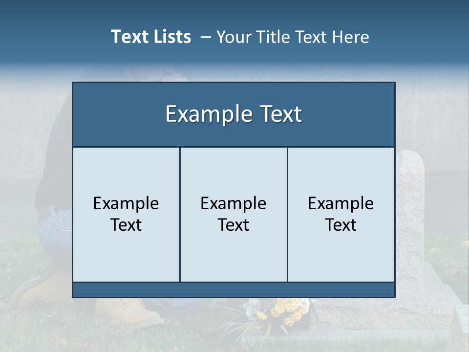 Outdoor Lonely Burial Ground Marble PowerPoint Template