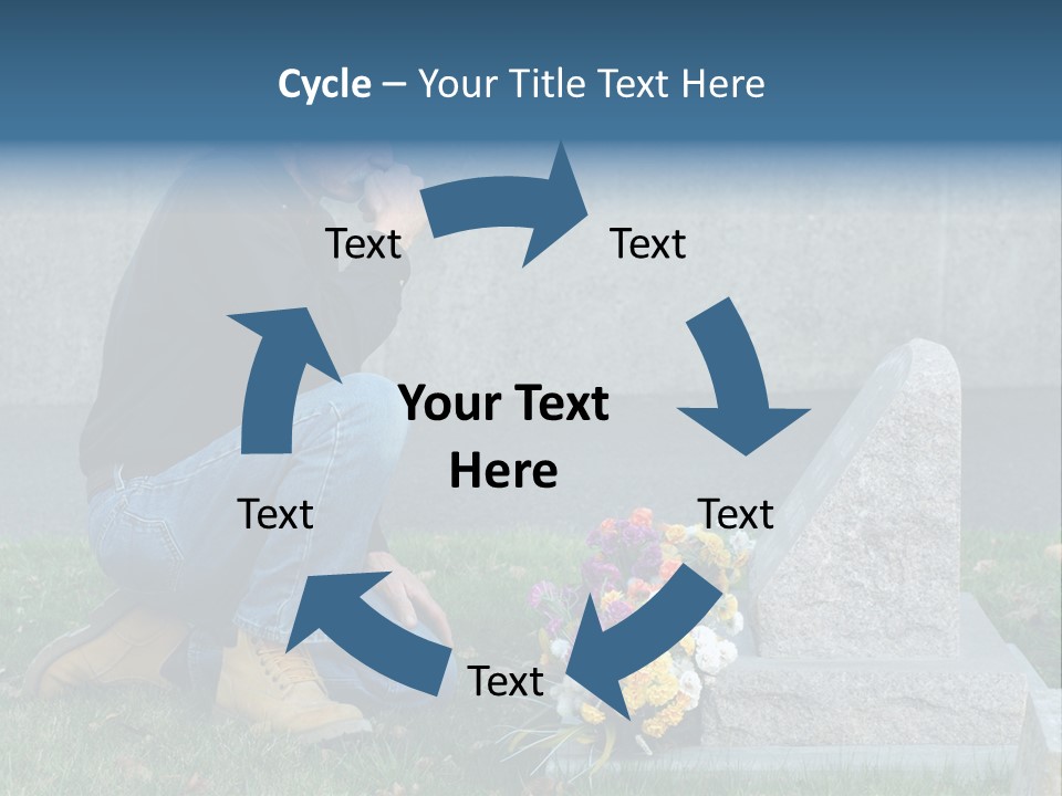 Outdoor Lonely Burial Ground Marble PowerPoint Template