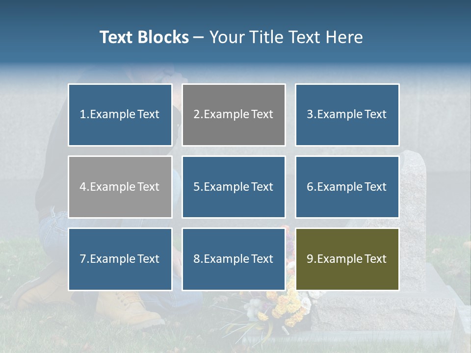 Outdoor Lonely Burial Ground Marble PowerPoint Template