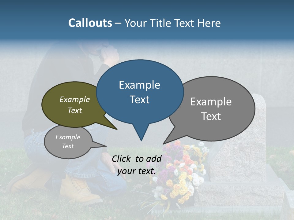 Outdoor Lonely Burial Ground Marble PowerPoint Template