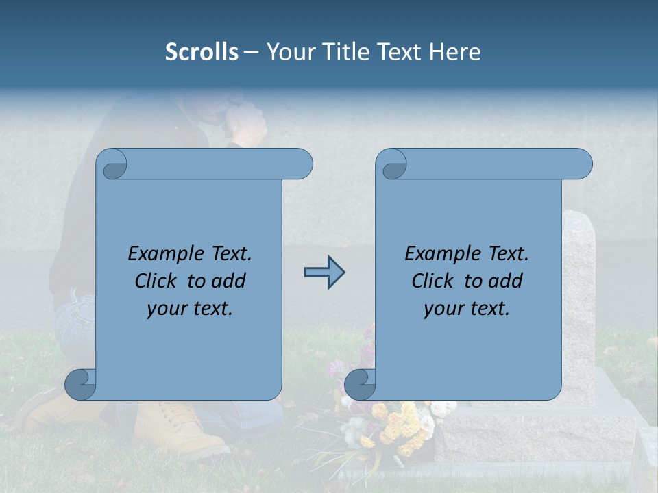 Outdoor Lonely Burial Ground Marble PowerPoint Template