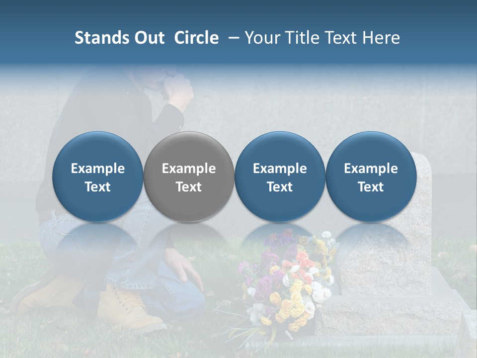 Outdoor Lonely Burial Ground Marble PowerPoint Template