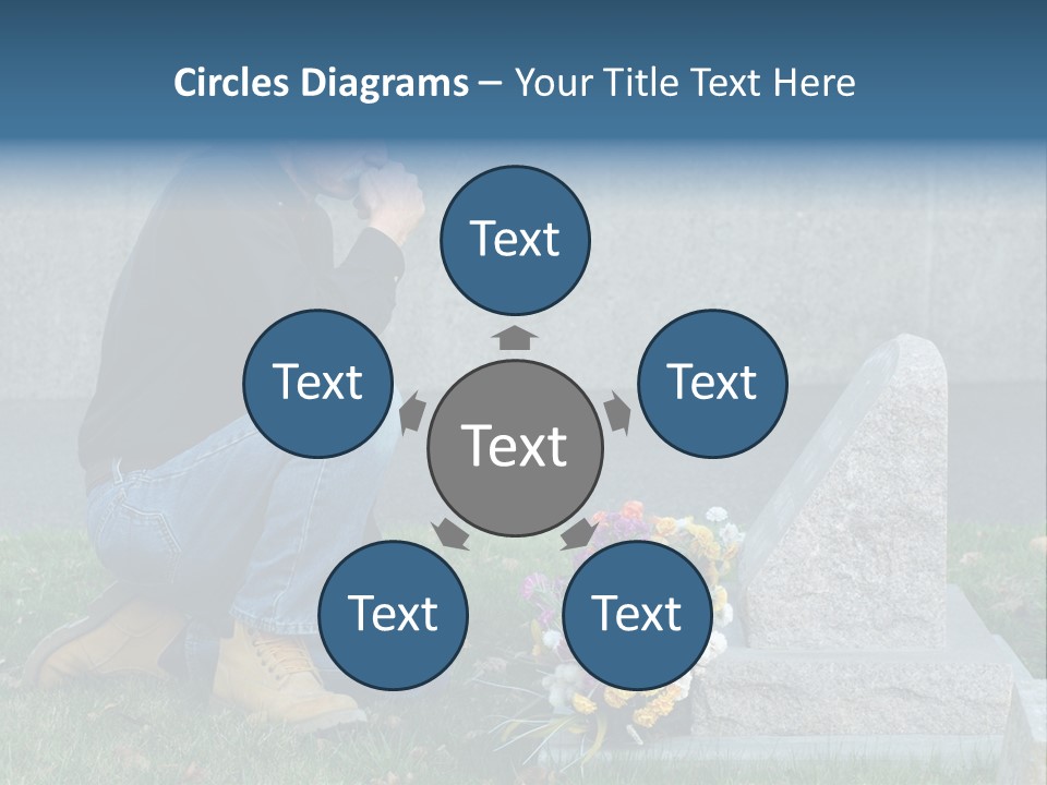 Outdoor Lonely Burial Ground Marble PowerPoint Template