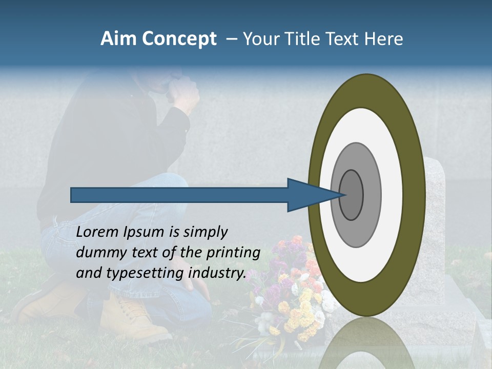 Outdoor Lonely Burial Ground Marble PowerPoint Template