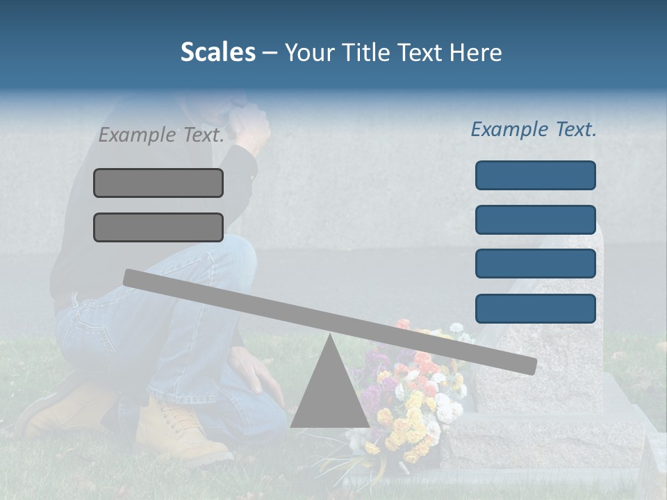 Outdoor Lonely Burial Ground Marble PowerPoint Template